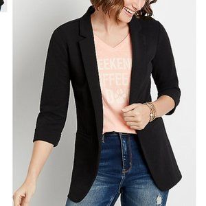 Maurices Sleeve Open Front Blazer black NEW